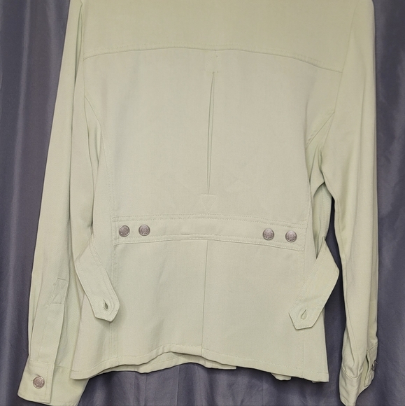 Pendleton 100% Tencel Shacket Shirt Jacket Light Green Size Small - Picture 4 of 9